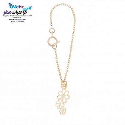 Gold Watch Pendant - Flower Design-MW0193